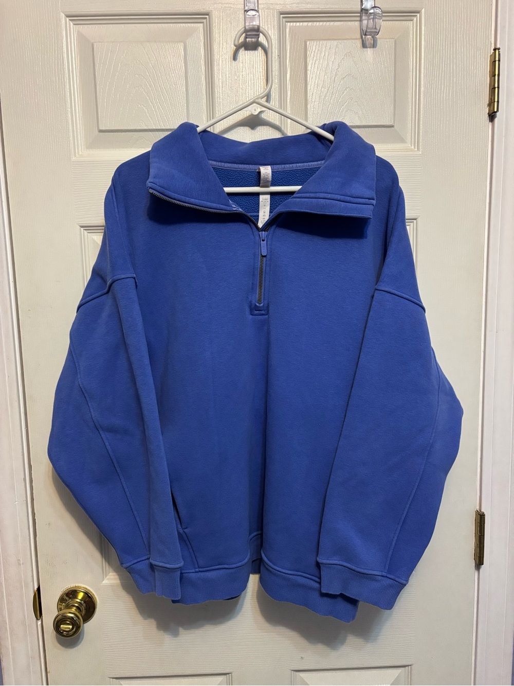 Women’s Lululemon Thick Fleece Half-Zip in Wild Indigo - M/L - Picture 1 of 5